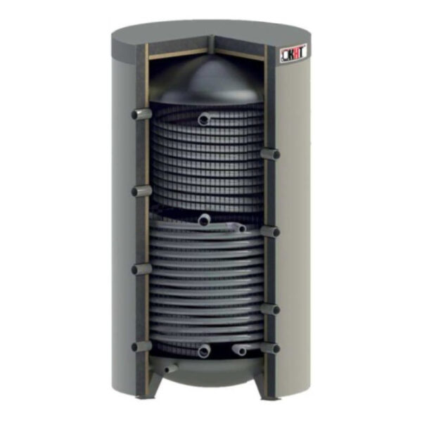 Bufor z górną nierdzewną i dolną stalową wężownicą – PowerTank K-ZW